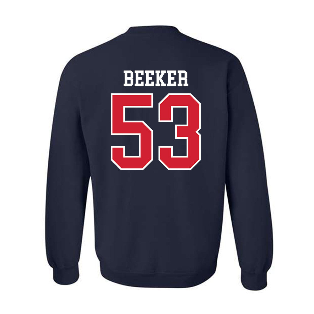 Ole Miss - NCAA Football : Ford Beeker - Replica Shersey Crewneck Sweatshirt-1