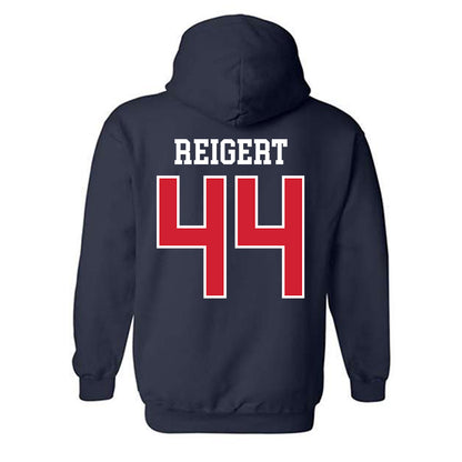 Ole Miss - NCAA Baseball : Jake Reigert - Replica Shersey Hooded Sweatshirt-1