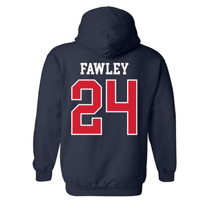 Ole Miss - NCAA Baseball : Austin Fawley - Replica Shersey Hooded Sweatshirt-1