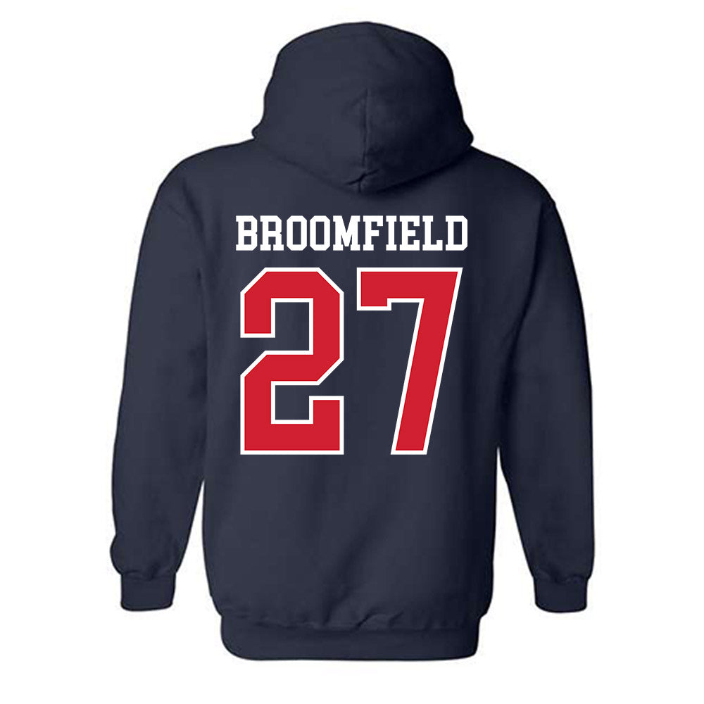 Ole Miss - NCAA Football : Patrick Broomfield - Replica Shersey Hooded Sweatshirt-1
