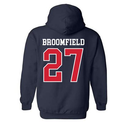 Ole Miss - NCAA Football : Patrick Broomfield - Replica Shersey Hooded Sweatshirt-1