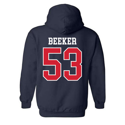Ole Miss - NCAA Football : Ford Beeker - Replica Shersey Hooded Sweatshirt-1