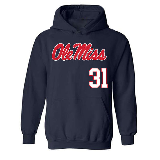 Ole Miss - NCAA Softball : Jada Savage - Replica Shersey Hooded Sweatshirt-0