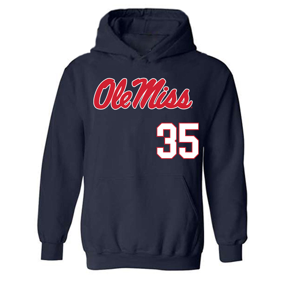 Ole Miss - NCAA Softball : Charli Calas - Replica Shersey Hooded Sweatshirt-0