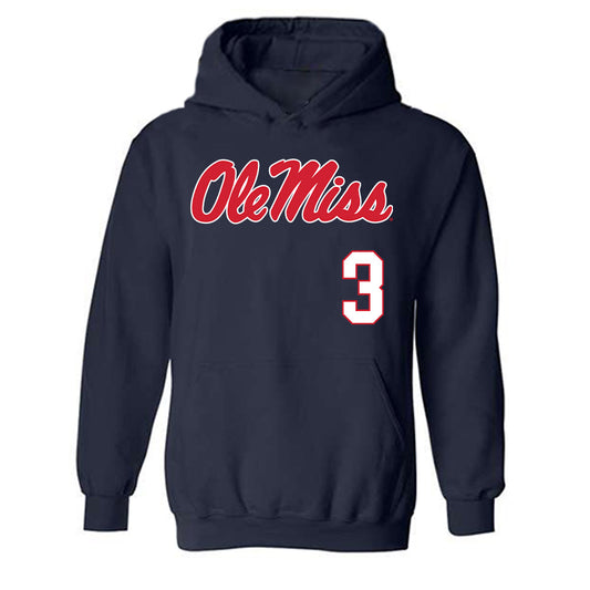 Ole Miss - NCAA Softball : Persy Llamas - Replica Shersey Hooded Sweatshirt-0