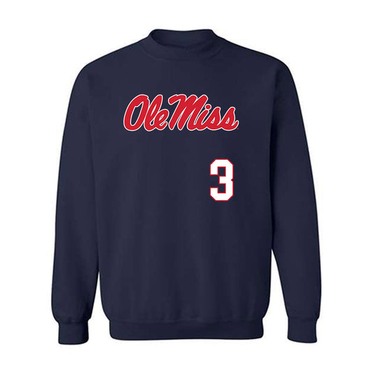 Ole Miss - NCAA Softball : Persy Llamas - Replica Shersey Crewneck Sweatshirt-0