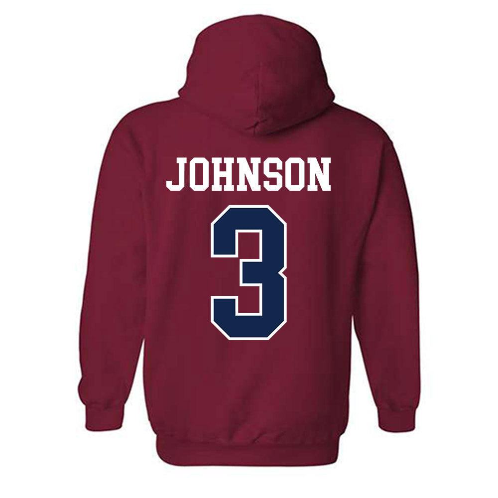 Ole Miss - NCAA Men's Basketball : Koren Johnson - Fashion Shersey Hooded Sweatshirt-1