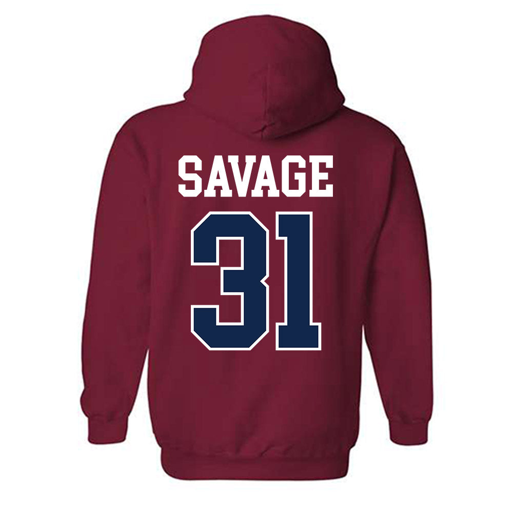 Ole Miss - NCAA Softball : Jada Savage - Fashion Shersey Hooded Sweatshirt-1