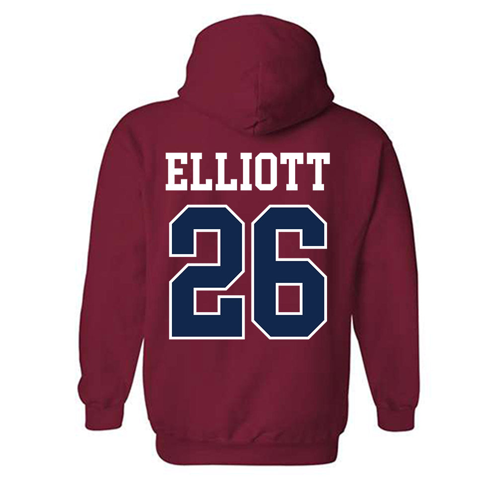 Ole Miss - NCAA Baseball : Hunter Elliott - Fashion Shersey Hooded Sweatshirt-1
