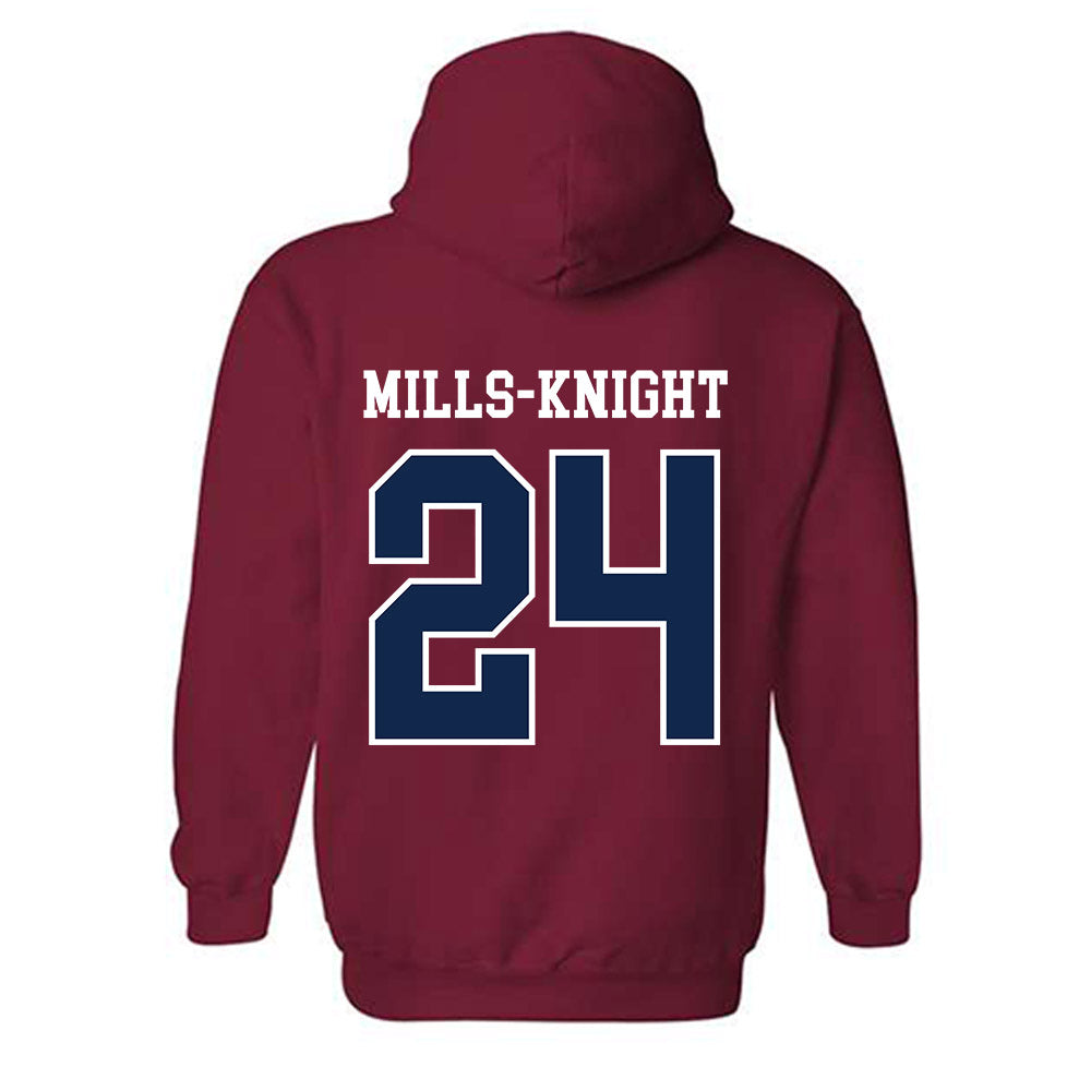 Ole Miss - NCAA Football : Shekai Mills-Knight - Fashion Shersey Hooded Sweatshirt-1