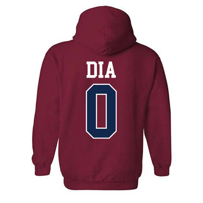 Ole Miss - NCAA Men's Basketball : Malik Dia - Fashion Shersey Hooded Sweatshirt-1