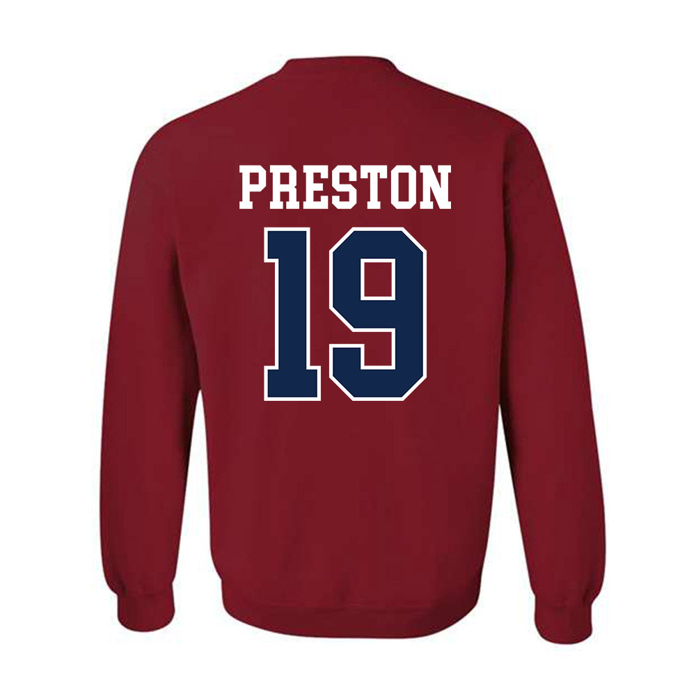 Ole Miss - NCAA Football : MJ Preston - Fashion Shersey Crewneck Sweatshirt-1