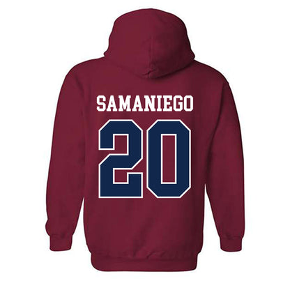 Ole Miss - NCAA Women's Volleyball : Vivianna Samaniego - Fashion Shersey Hooded Sweatshirt-1