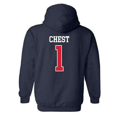 Ole Miss - NCAA Men's Basketball : Corey Chest - Classic Shersey Hooded Sweatshirt-1