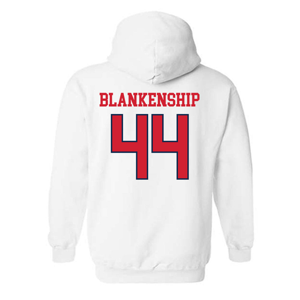 Ole Miss - NCAA Football : Caleb Blankenship - Fashion Shersey Hooded Sweatshirt-1