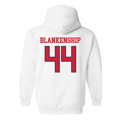 Ole Miss - NCAA Football : Caleb Blankenship - Fashion Shersey Hooded Sweatshirt-1