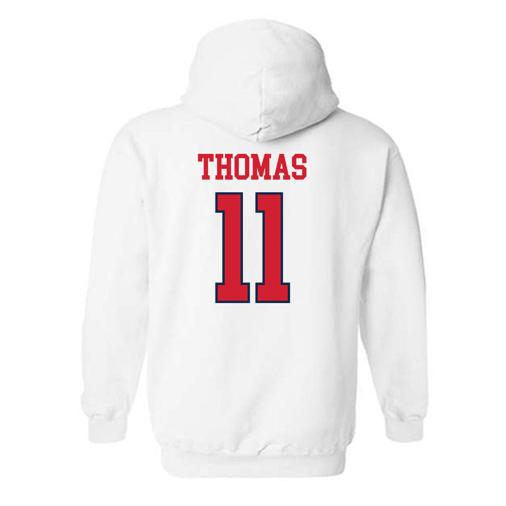 Ole Miss - NCAA Football : Keaton Thomas - Fashion Shersey Hooded Sweatshirt-1