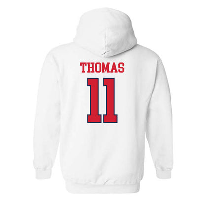 Ole Miss - NCAA Football : Keaton Thomas - Fashion Shersey Hooded Sweatshirt-1