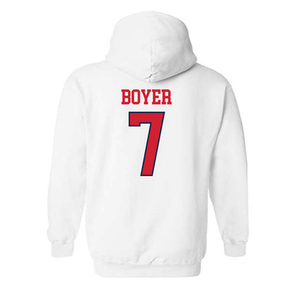 Ole Miss - NCAA Softball : Emilee Boyer - Fashion Shersey Hooded Sweatshirt-1