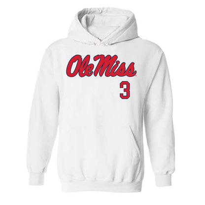 Ole Miss - NCAA Softball : Persy Llamas - Fashion Shersey Hooded Sweatshirt-0