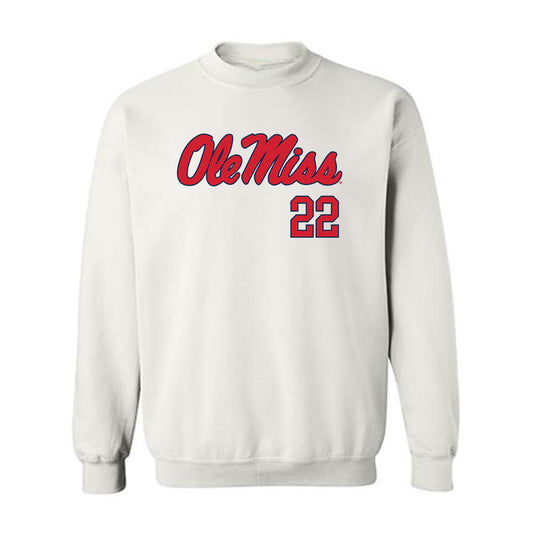Ole Miss - NCAA Women's Basketball : Denim DeShields - Fashion Shersey Crewneck Sweatshirt-0