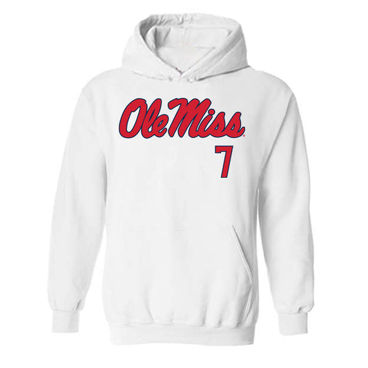 Ole Miss - NCAA Baseball : Topher Jones - Fashion Shersey Hooded Sweatshirt-0
