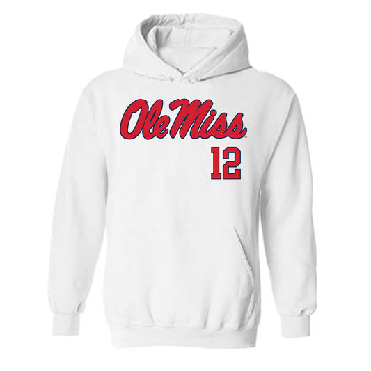 Ole Miss - NCAA Baseball : Dominic Decker - Fashion Shersey Hooded Sweatshirt-0