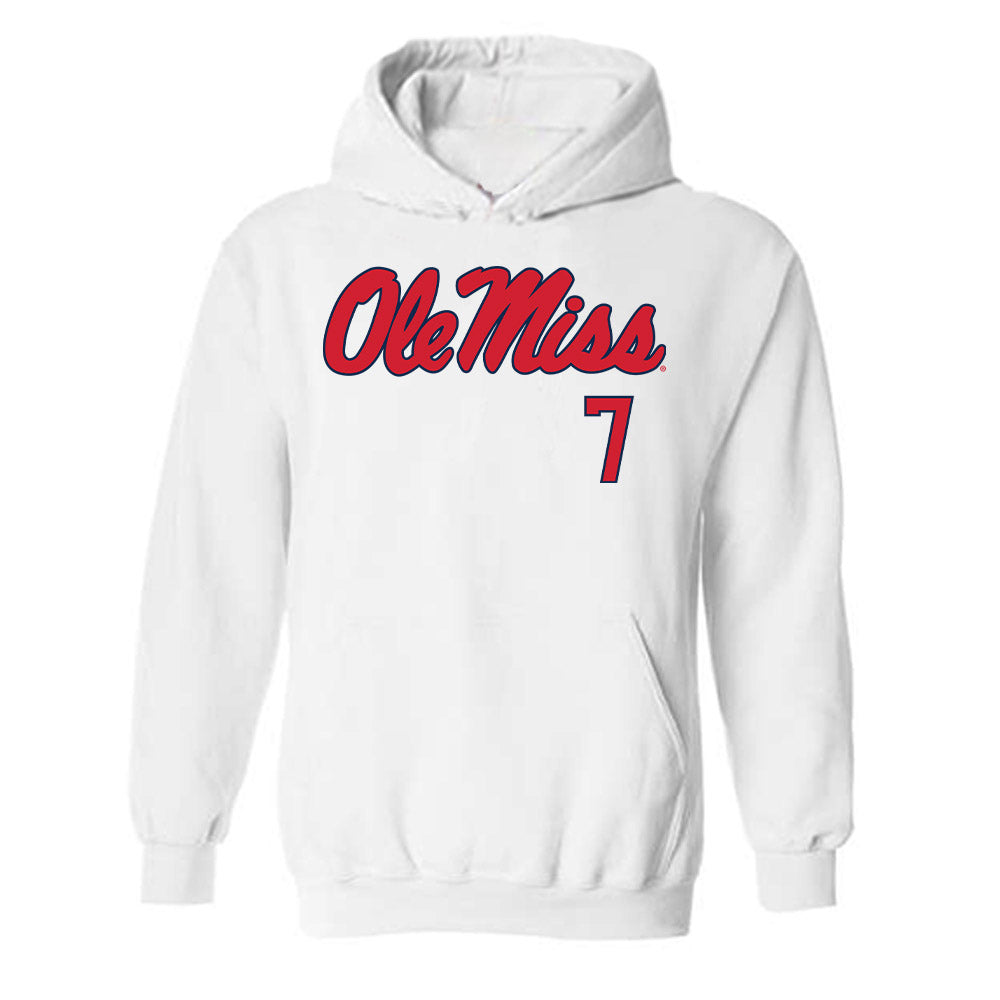 Ole Miss - NCAA Football : Sharif Denson - Fashion Shersey Hooded Sweatshirt-0