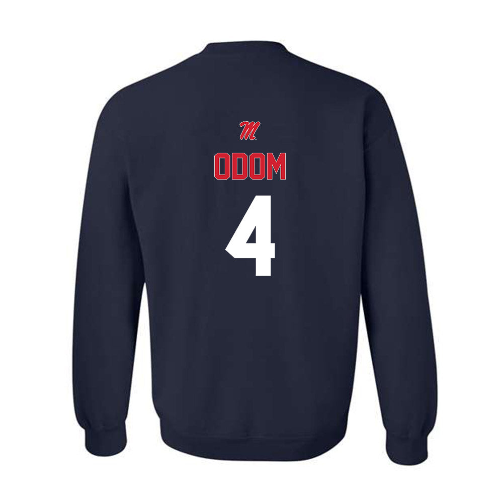 Ole Miss - NCAA Baseball : Leo Odom - Sports Shersey Crewneck Sweatshirt-1