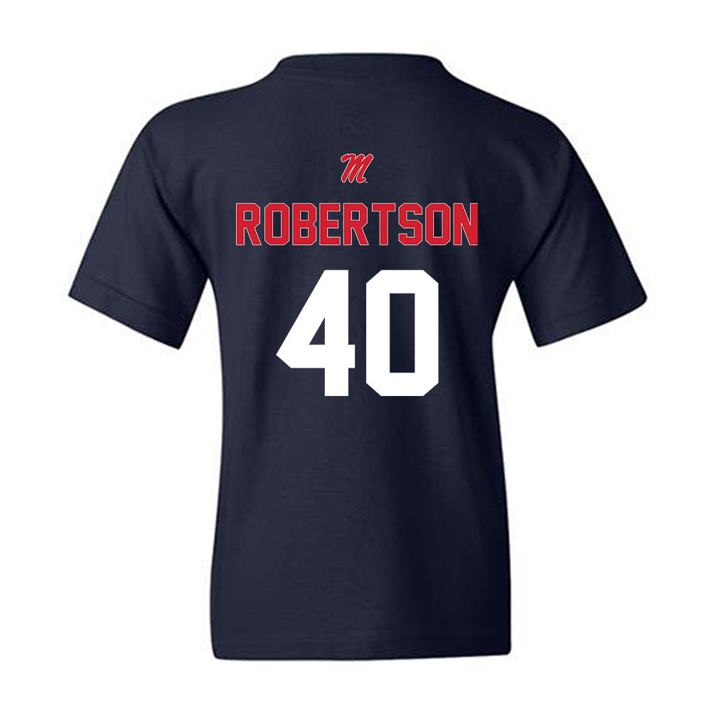 Ole Miss - NCAA Baseball : JP Robertson - Sports Shersey Youth T-Shirt-1