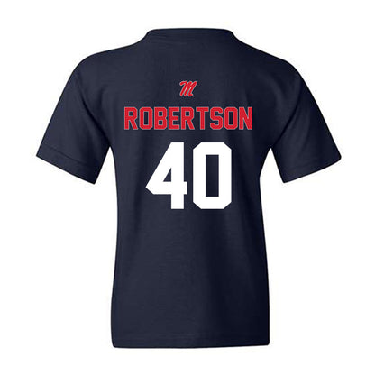Ole Miss - NCAA Baseball : JP Robertson - Sports Shersey Youth T-Shirt-1
