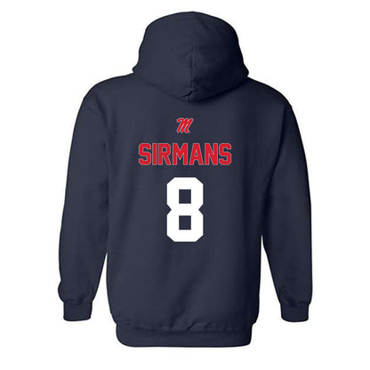 Ole Miss - NCAA Baseball : Tate Sirmans - Sports Shersey Hooded Sweatshirt-1