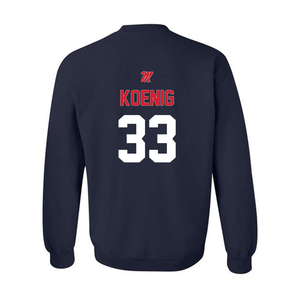 Ole Miss - NCAA Baseball : Landon Koenig - Sports Shersey Crewneck Sweatshirt-1