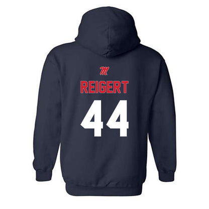 Ole Miss - NCAA Baseball : Jake Reigert - Sports Shersey Hooded Sweatshirt-1