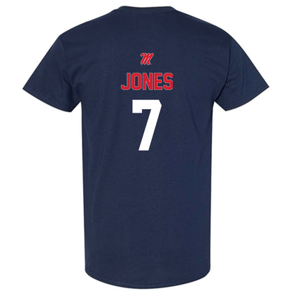 Ole Miss - NCAA Baseball : Topher Jones - Sports Shersey T-Shirt-1