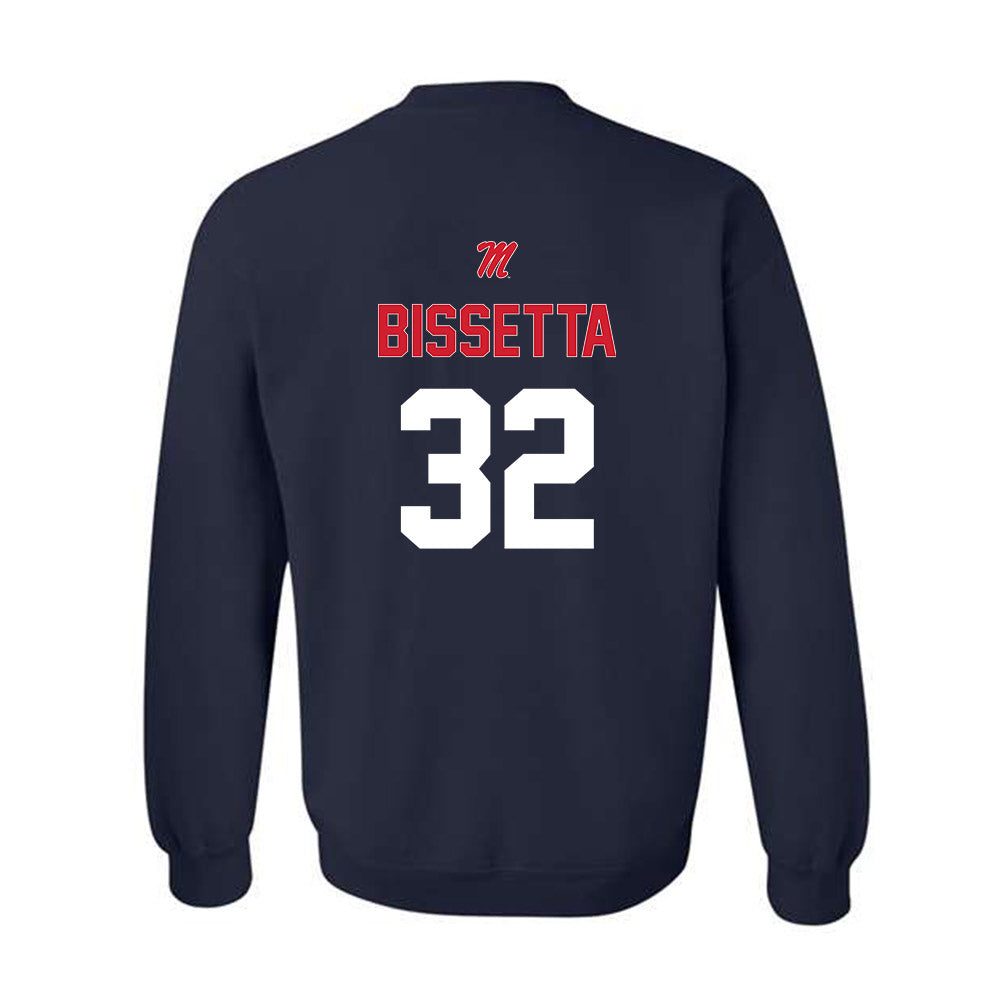 Ole Miss - NCAA Baseball : Tristan Bissetta - Sports Shersey Crewneck Sweatshirt-1