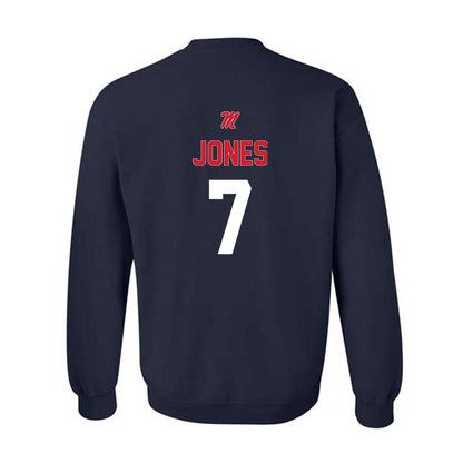 Ole Miss - NCAA Baseball : Topher Jones - Sports Shersey Crewneck Sweatshirt-1