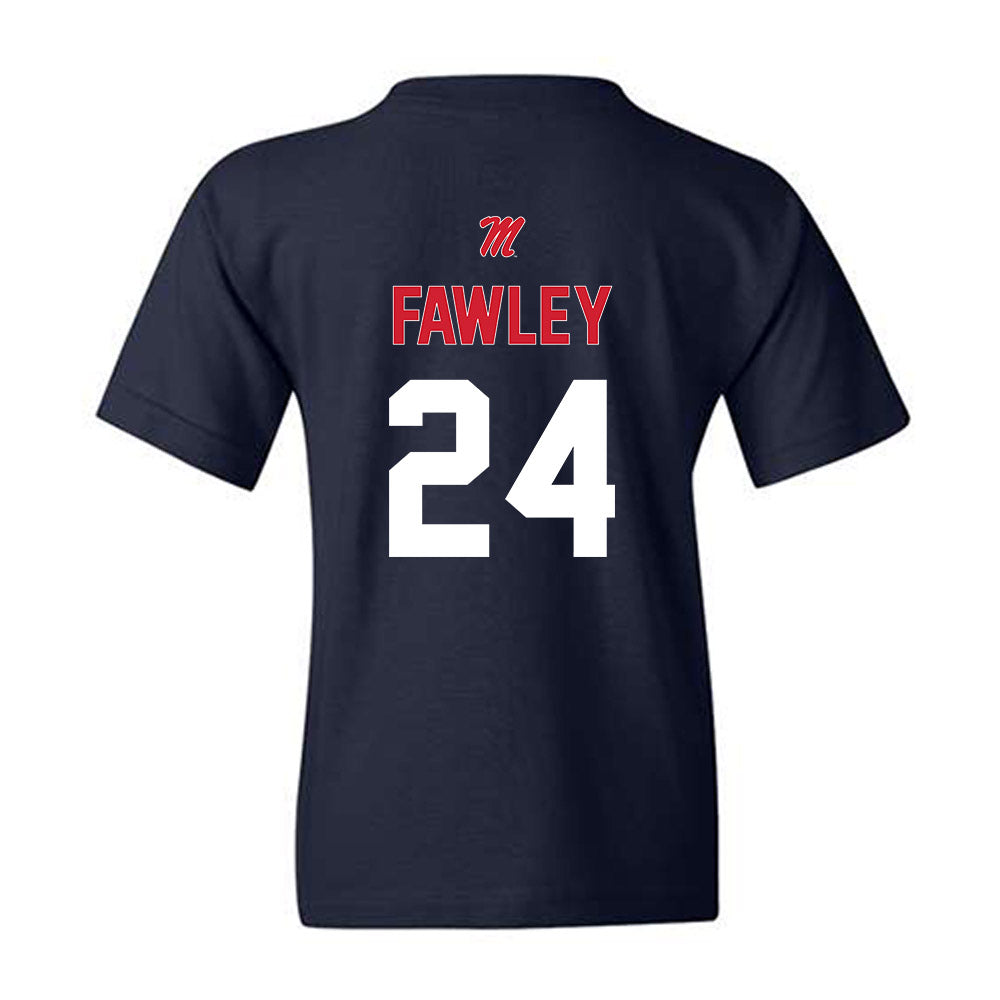 Ole Miss - NCAA Baseball : Austin Fawley - Sports Shersey Youth T-Shirt-1