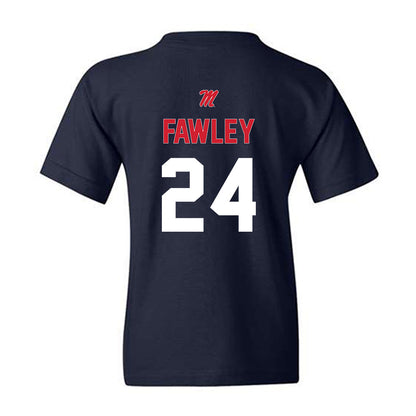 Ole Miss - NCAA Baseball : Austin Fawley - Sports Shersey Youth T-Shirt-1