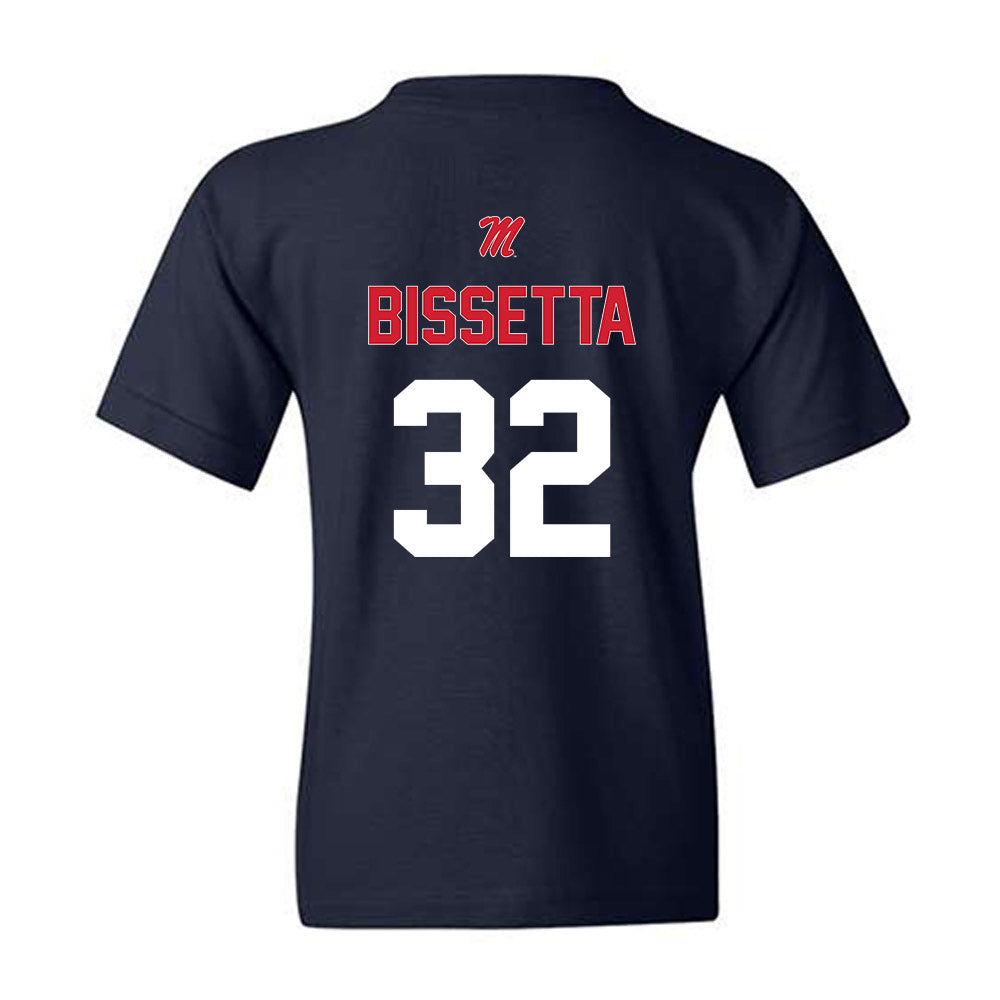 Ole Miss - NCAA Baseball : Tristan Bissetta - Sports Shersey Youth T-Shirt-1