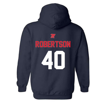 Ole Miss - NCAA Baseball : JP Robertson - Sports Shersey Hooded Sweatshirt-1