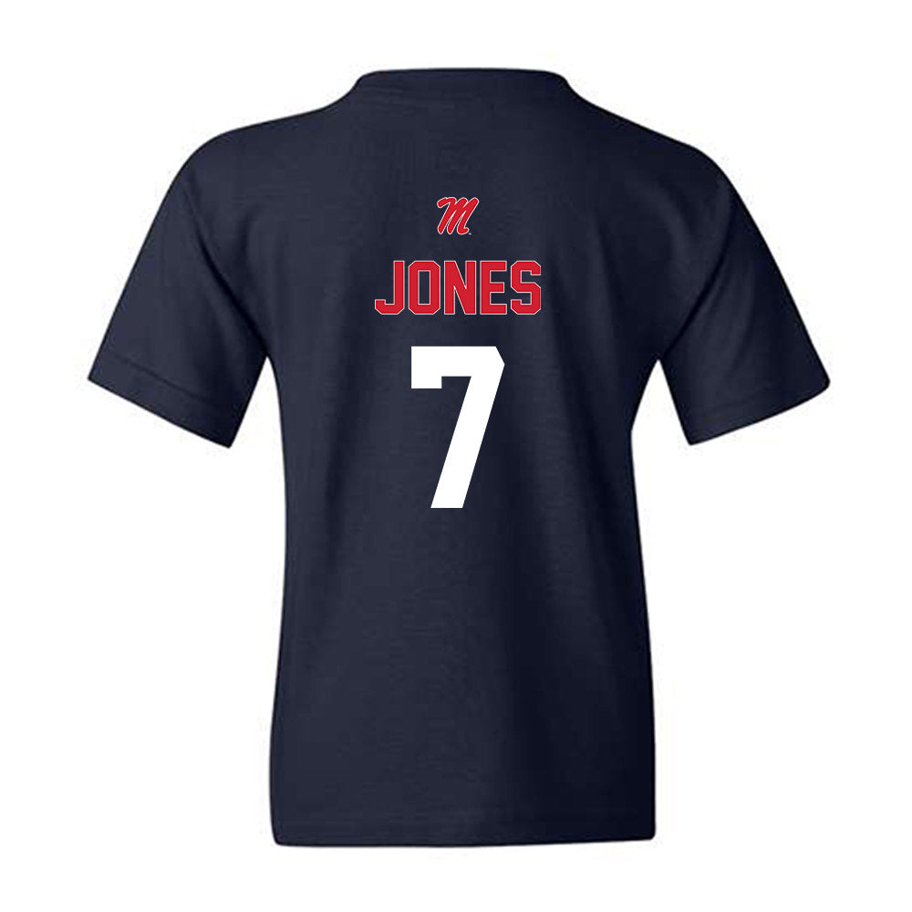 Ole Miss - NCAA Baseball : Topher Jones - Sports Shersey Youth T-Shirt-1