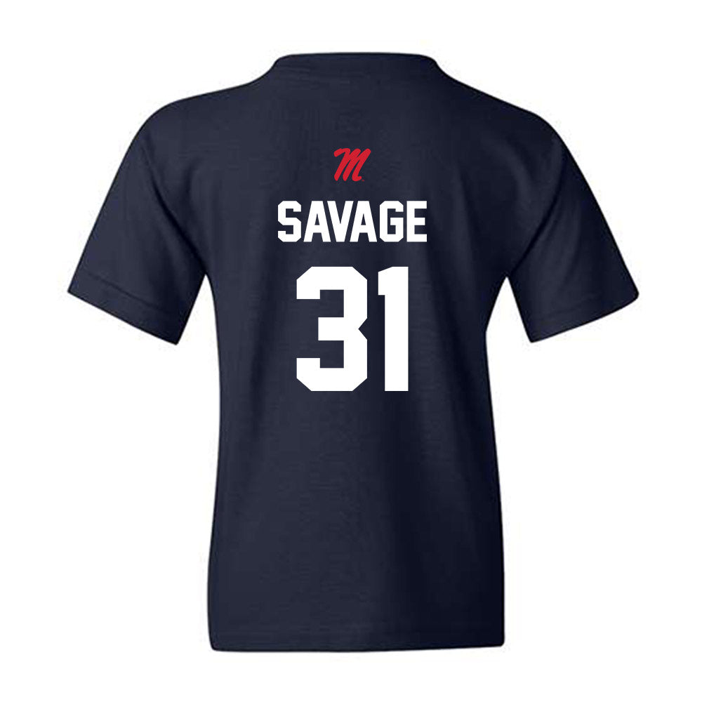 Ole Miss - NCAA Softball : Jada Savage - Sports Shersey Youth T-Shirt-1