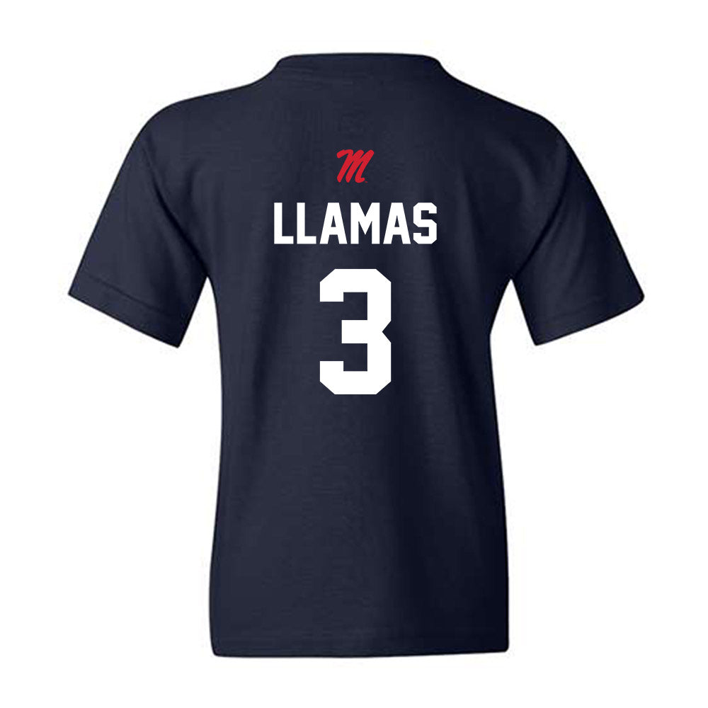 Ole Miss - NCAA Softball : Persy Llamas - Sports Shersey Youth T-Shirt-1