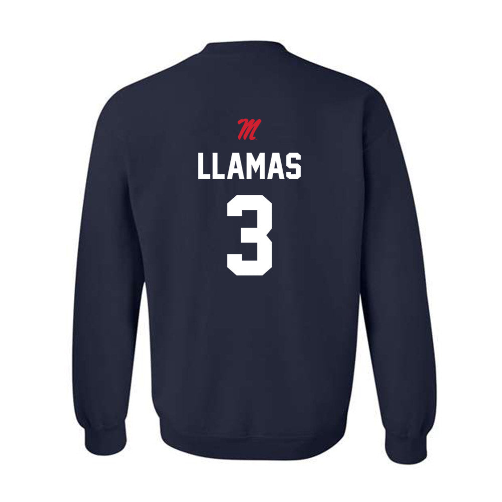 Ole Miss - NCAA Softball : Persy Llamas - Sports Shersey Crewneck Sweatshirt-1
