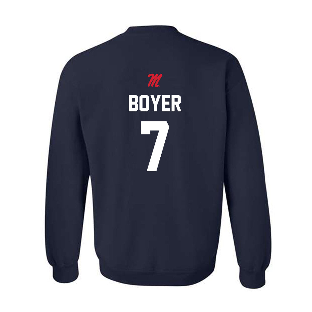 Ole Miss - NCAA Softball : Emilee Boyer - Sports Shersey Crewneck Sweatshirt-1