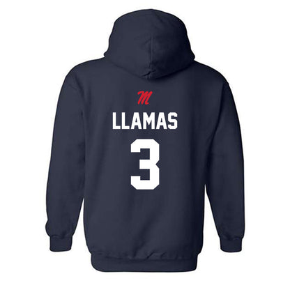 Ole Miss - NCAA Softball : Persy Llamas - Sports Shersey Hooded Sweatshirt-1