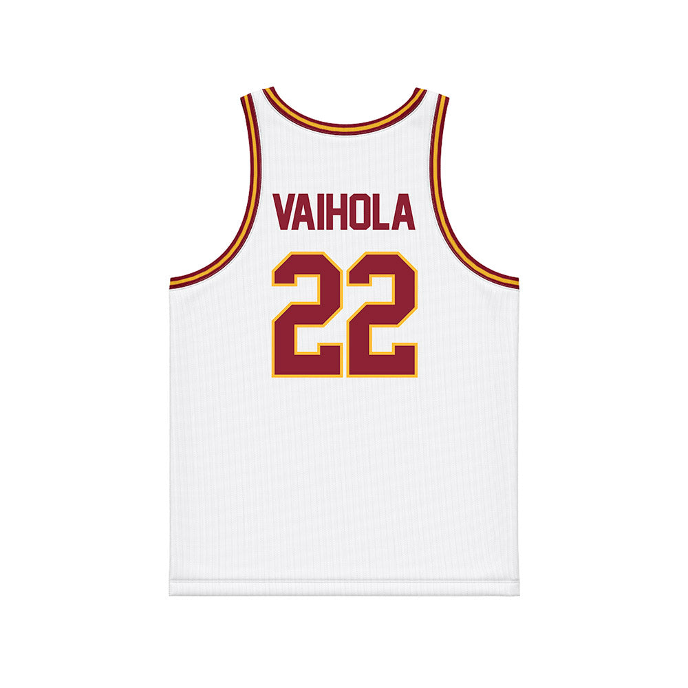 Minnesota - NCAA Men's Basketball : Robert Vaihola - White Basketball Jersey-1
