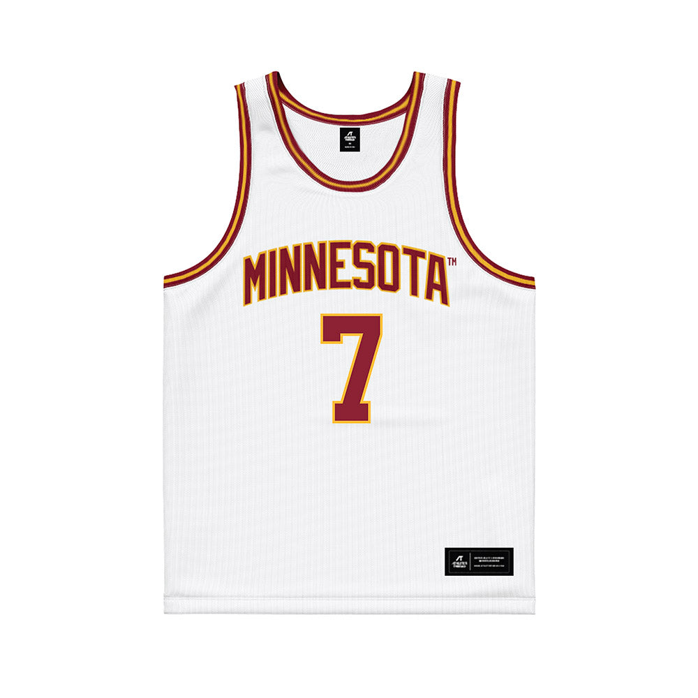 Minnesota - NCAA Men's Basketball : Malachi Palmer - White Basketball Jersey-0
