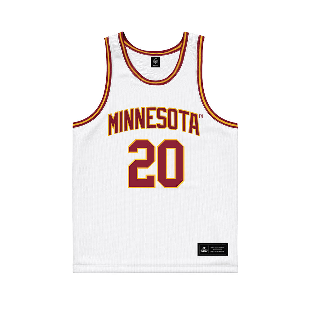 Minnesota - NCAA Men's Basketball : Bj Omot - White Basketball Jersey-0